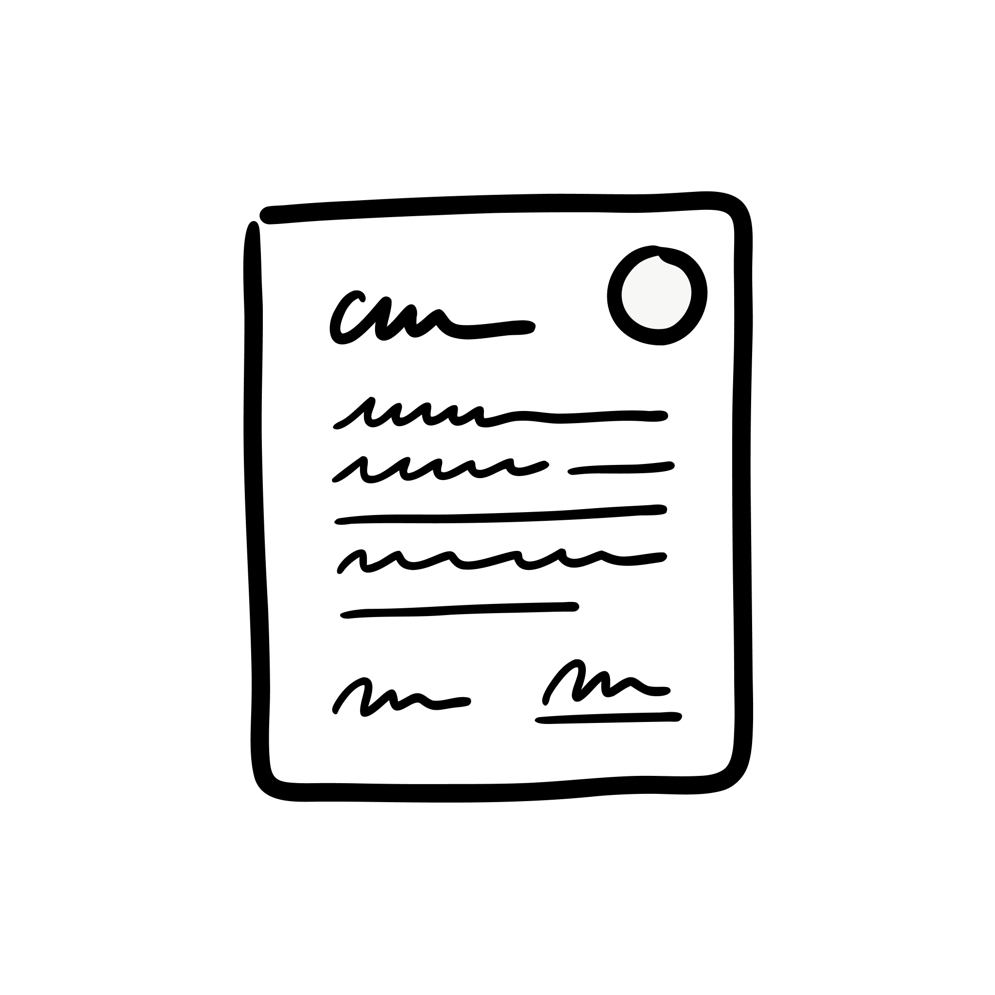A single share certificate.